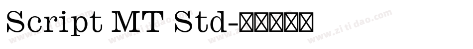 Script MT Std字体转换